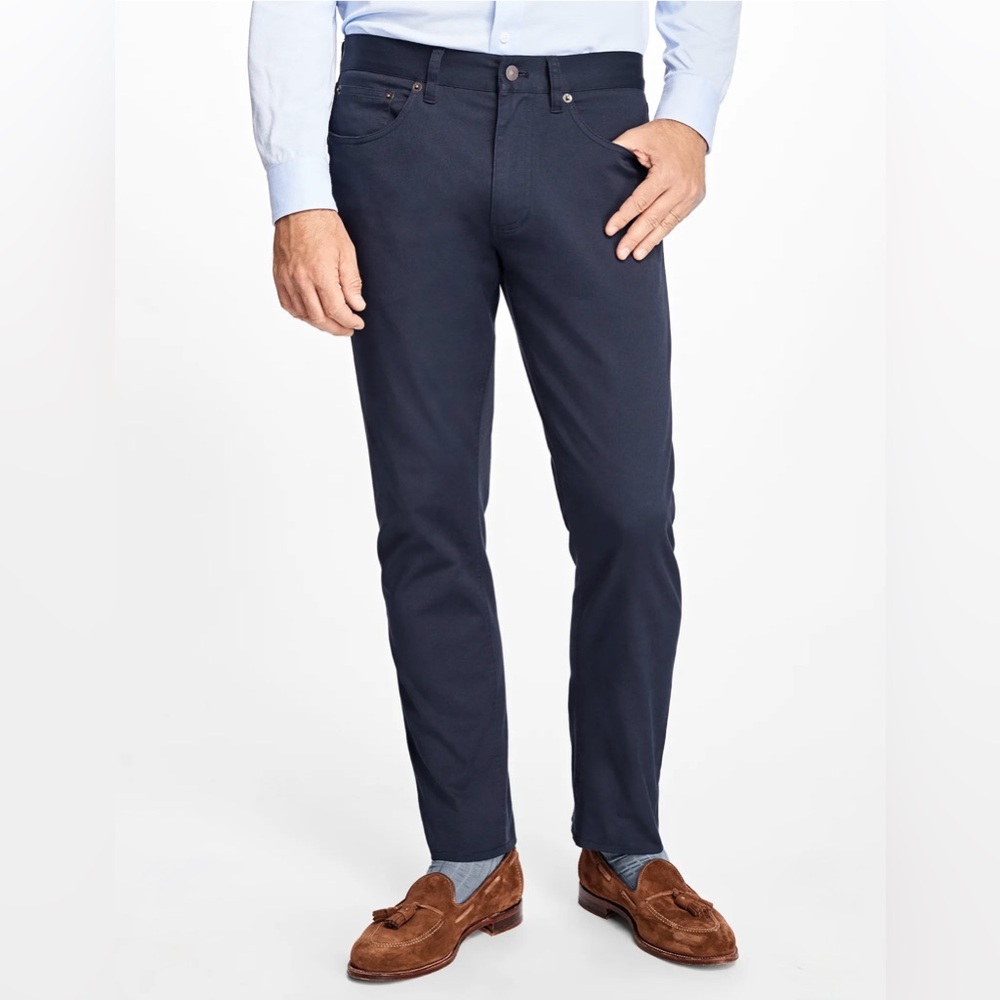 Brooks Brothers Five-Pocket Selvedge Twill Pants (34” waist x 32” inseam)